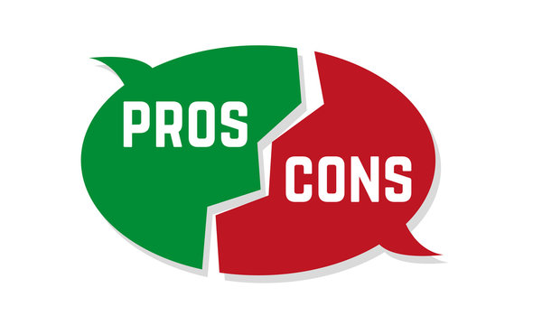 Pros and Cons in red and green