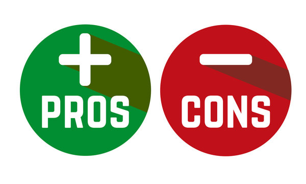 Pros and Cons in red and green