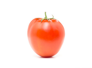 Fresh red tomato isolated on white background