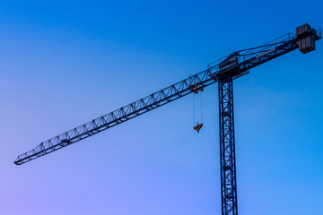 crane against blue sky