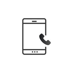 Vector Phone Call Icon. Stock vector illustration isolated on white background.