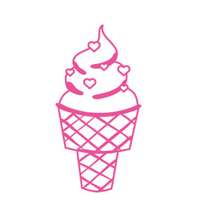 sweet ice cream isolated icon