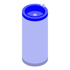 Street drinking fountain icon. Isometric of street drinking fountain vector icon for web design isolated on white background