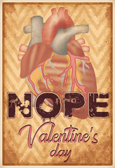 Anti valentine's day heart wallpaper, vector illustration