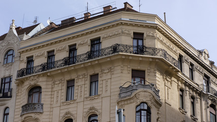Fototapeta na wymiar ornate railing of an old building