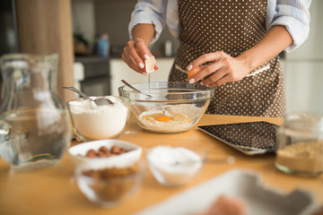 young housewife in the kitchen
