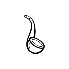 Pipe, Smoke, St. Patrick, Icon white Background. Vector Icon.