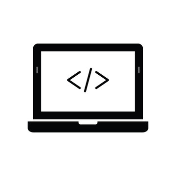 Code icon, php symbol vector. 