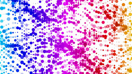 background from multi-colored circles on a white background. 3d render illustration.