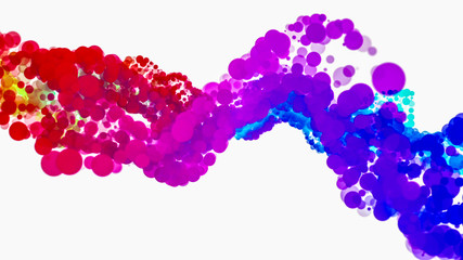 background from multi-colored circles on a white background. 3d render illustration.