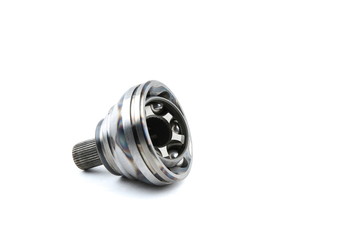 CV joint on white background. car spare part on white background