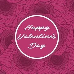 Valentine's day frame. Scarlet roses. Ideal for paper, gift and textile products.