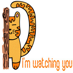 Vector illustration for Valentine's Day. Lovely cats in love. Ideal for gift and paper products.