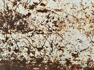 Rusty white steel wall background