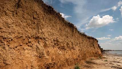 cliff of the coast on the Sea of Azov