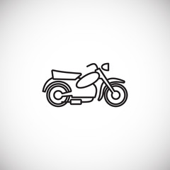 Fototapeta premium Motorcycle icon outline on background for graphic and web design. Creative illustration concept symbol for web or mobile app