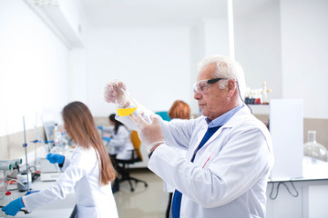 scientist in the lab old man exam