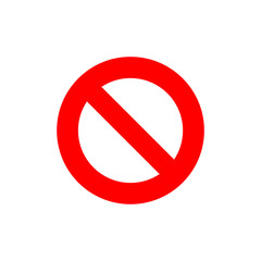 No parking sign.Stop do not enter vector icon isolated on white background.Restriction icon