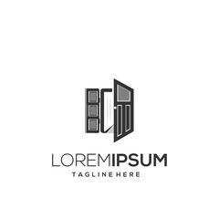 Vector logo design door