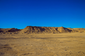 Mountainous part of the Sahara desert in Tunisia