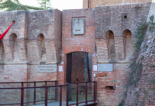 Medieval fortress in Dozza Imolese, near Bologna, Italy.