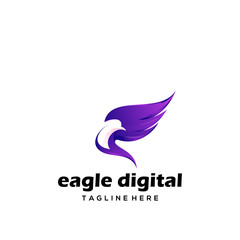 Logo design vector eagle digital