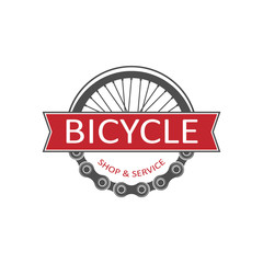 Bike badge vector. Bike logo