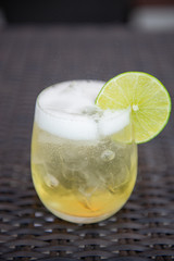 cocktail in small round glass