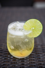 cocktail in small round glass