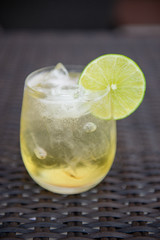 cocktail in small round glass