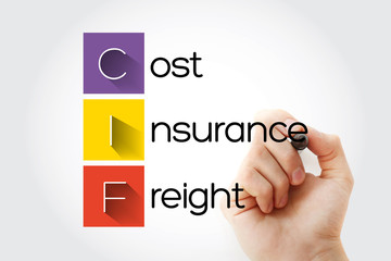 Fototapeta premium CIF - Cost Insurance Freight acronym with marker, business concept background