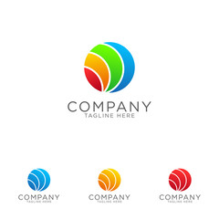 logo design of Abstract globe colorful style