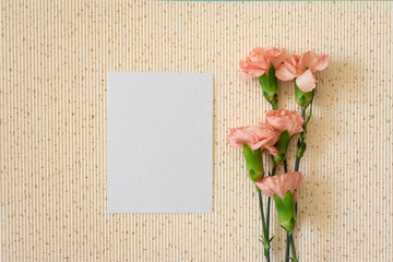 vintage card with roses