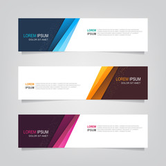 Vector abstract banner design web template