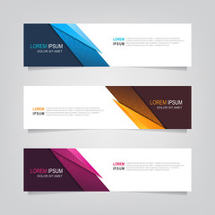 Vector abstract banner design web template