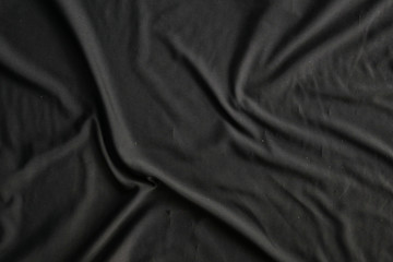 black cotton silk background, old sportswear fabric cloth texture