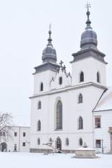 Fototapeta na wymiar Gothic and renaissance Basilica Saint Procopius in Trebic monastery, Czech Republic