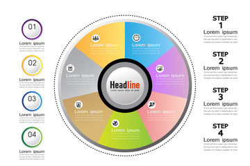 Timeline vector, business concept, Collection infographics, 4 step