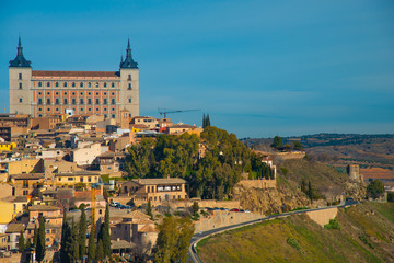 Fototapeta na wymiar TOLEDO, SPAIN - February 4, 2019: Toledo is an ancient city located nearby Madrid, Spain. Spain is an European country which has many touristic places..