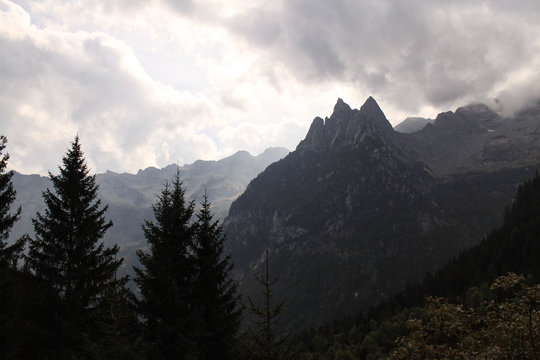 Alpine Traumlandschaft; Punta Medaccio bei San Martino