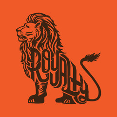 Royalty Typography Lion