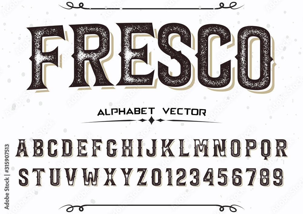 Poster font elegant alphabet letters font and number.awesome typography fonts regular uppercase and lowerca
