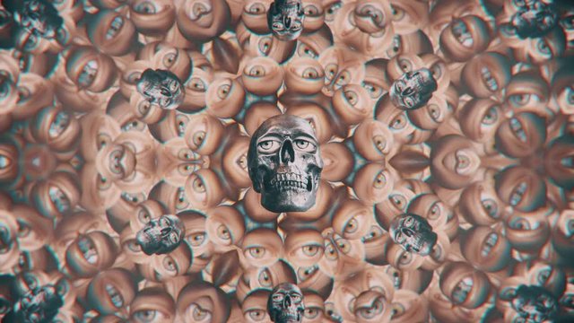 Funny Skull Kaleidoscopic Eyes
