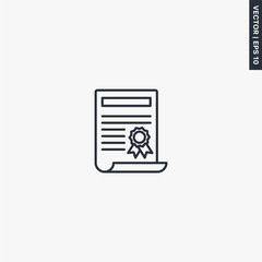 Obraz premium Contract icon, linear style sign for mobile concept and web design