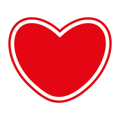 Vector illustration of a red heart on a white background,heart icon, heart vector icon, heart icon illustration,decoration element, graphics for greeting cards. 