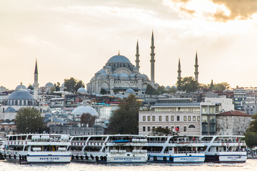 Istanbul, Turkey - October, 2019: Istanbul view. Turkey travel architecture background