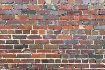 colored brick wall faded antique