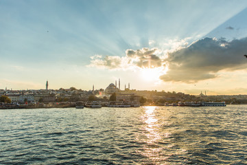 Istanbul, Turkey - October, 2019: Istanbul view. Turkey travel architecture background