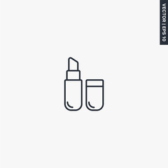 Lipstick icon, linear style sign for mobile concept and web design