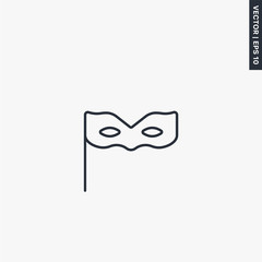 Masquerade icon, linear style sign for mobile concept and web design